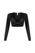 Clean V Neck Long Sleeve Top
